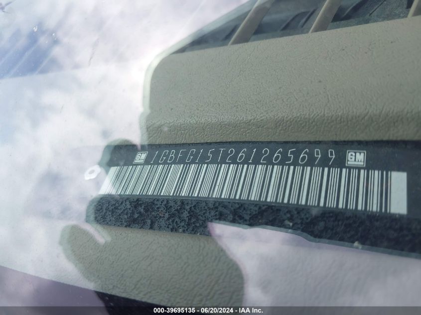 2006 Chevrolet Express Upfitter VIN: 1GBFG15T261265699 Lot: 39695135