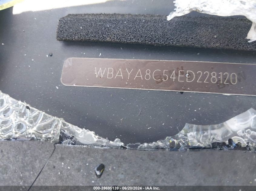 2014 BMW 750I VIN: WBAYA8C54ED228120 Lot: 39695139