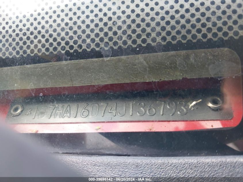 2004 Dodge Ram 1500 Slt/Laramie VIN: 1D7HA16D74J136793 Lot: 39695142