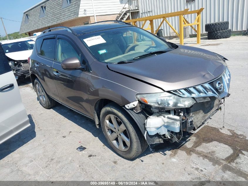 2010 Nissan Murano S/Sl/Le VIN: JN8AZ1MW5AW122581 Lot: 39695149