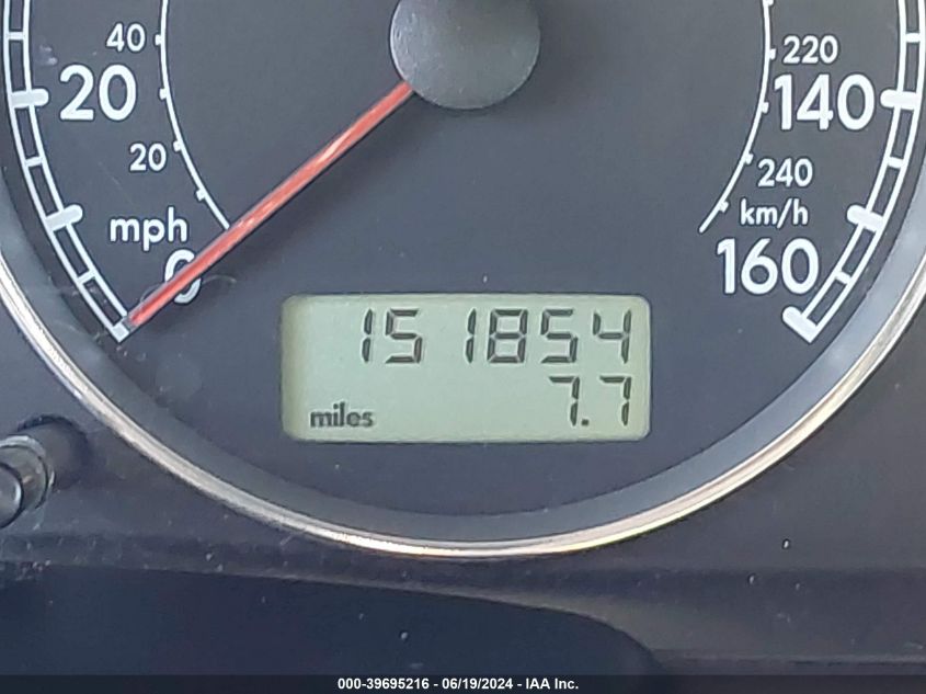 2003 Volkswagen Passat Glx VIN: WVWWH63B53E304127 Lot: 39695216