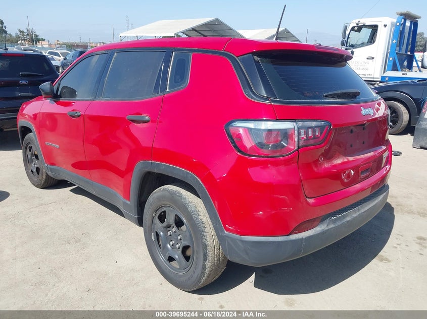 VIN 3C4NJCABXKT616461 2019 JEEP COMPASS SPORT FWD