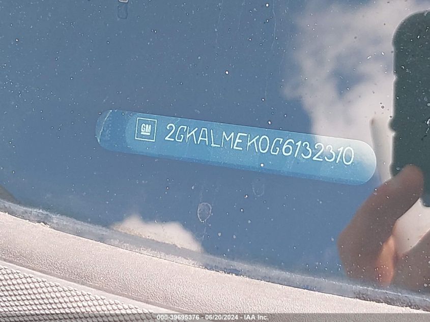 2016 GMC Terrain Sle-1 VIN: 2GKALMEK0G6132310 Lot: 39695376