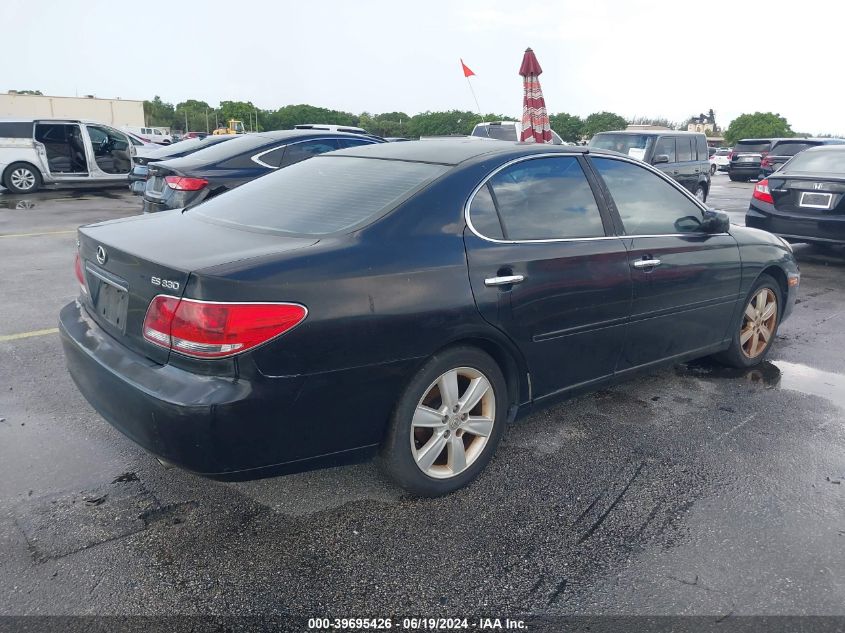 2005 Lexus Es 330 VIN: JTHBA30G555082997 Lot: 39695426