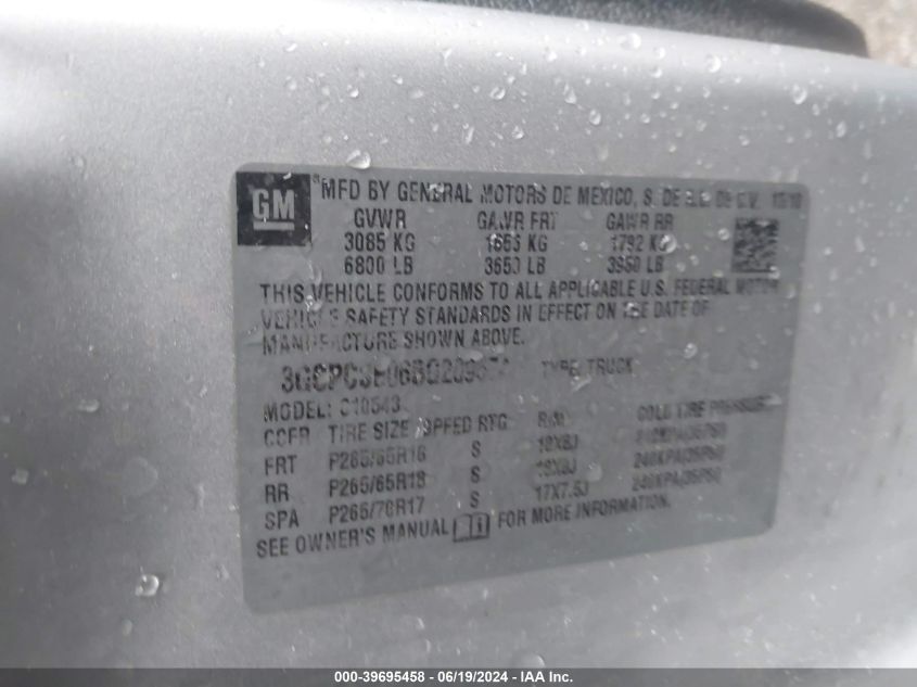 2011 Chevrolet Silverado 1500 Lt VIN: 3GCPCSE06BG209574 Lot: 39695458