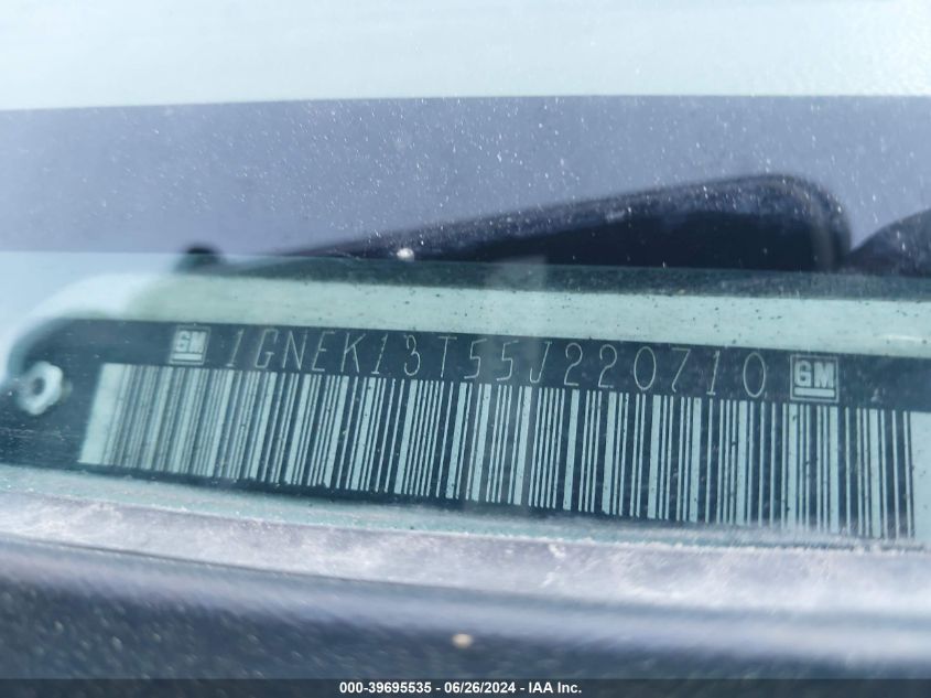 2005 Chevrolet Tahoe K1500 VIN: 1GNEK13T55J220710 Lot: 39695535