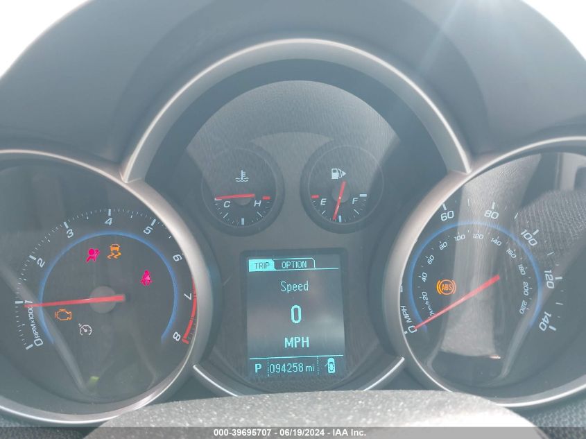 2014 Chevrolet Cruze 1Lt Auto VIN: 1G1PC5SB7E7289192 Lot: 39695707