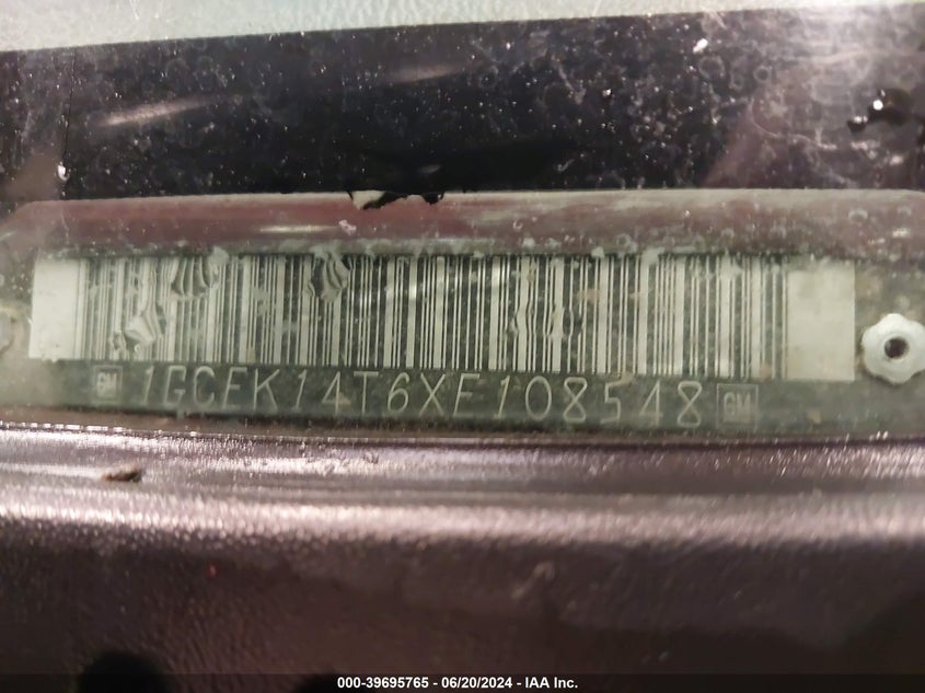 1999 Chevrolet Silverado 1500 Ls VIN: 1GCEK14T6XE108548 Lot: 39695765