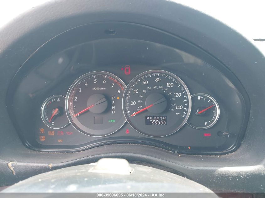 2009 Subaru Outback 2.5I Limited VIN: 4S4BP66C897343860 Lot: 39696095