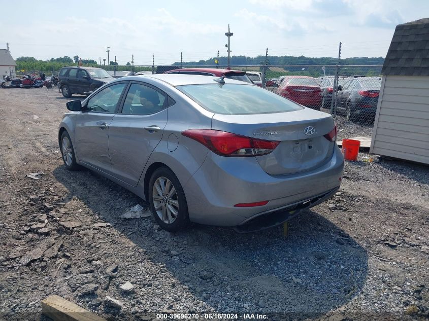 5NPDH4AE4GH788385 | 2016 HYUNDAI ELANTRA