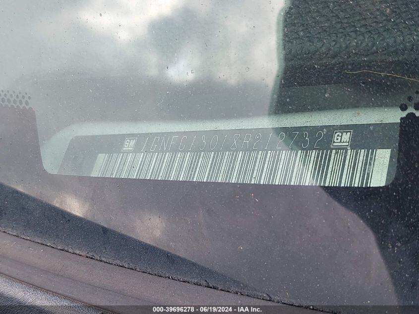 2008 Chevrolet Tahoe Lt VIN: 1GNFC13018R212732 Lot: 39696278