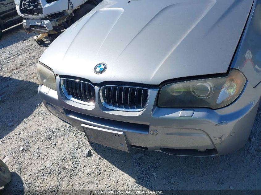 2006 BMW X3 3.0I VIN: WBXPA93406WG89693 Lot: 39696325