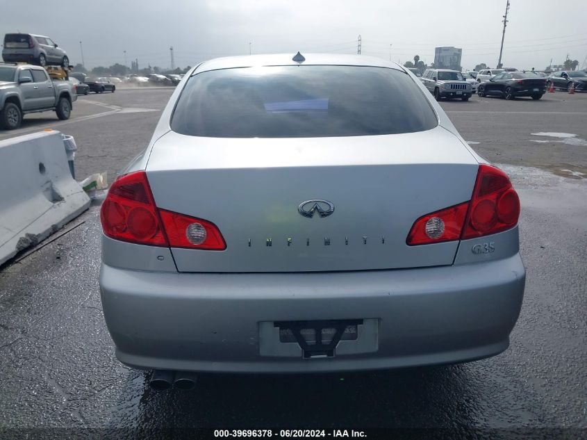 2006 Infiniti G35 VIN: JNKCV51E76M506110 Lot: 39696378