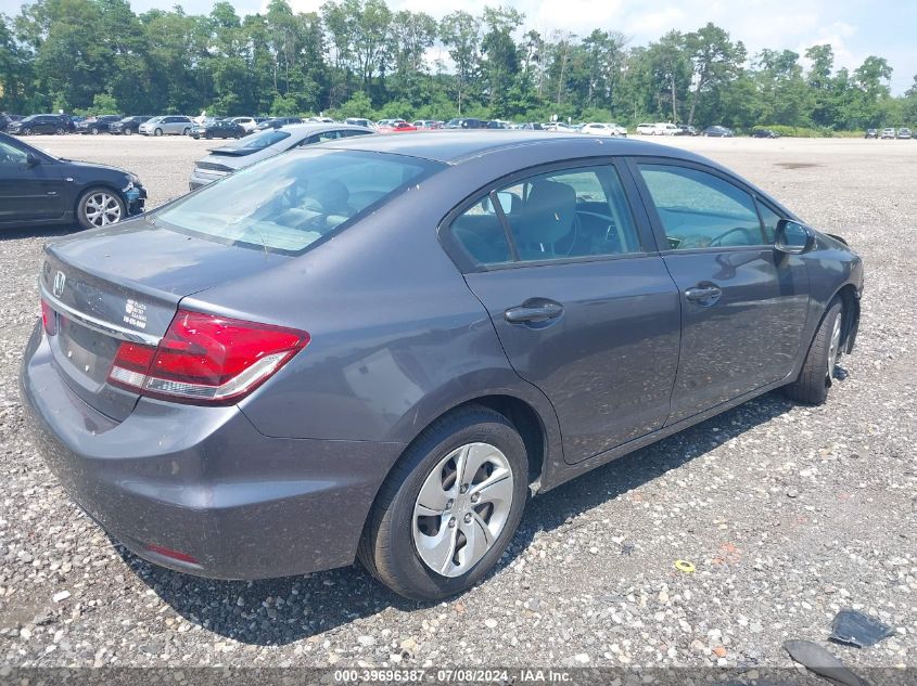 2014 Honda Civic Sedan Lx VIN: 2HGFB2F51EH545020 Lot: 39696387