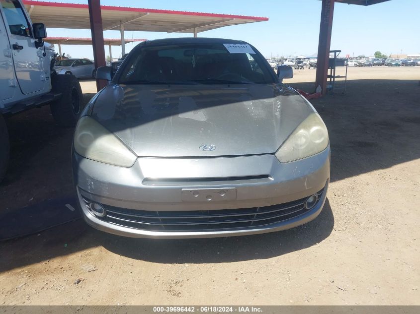 2007 Hyundai Tiburon Gs VIN: KMHHM66DX7U256679 Lot: 39696442