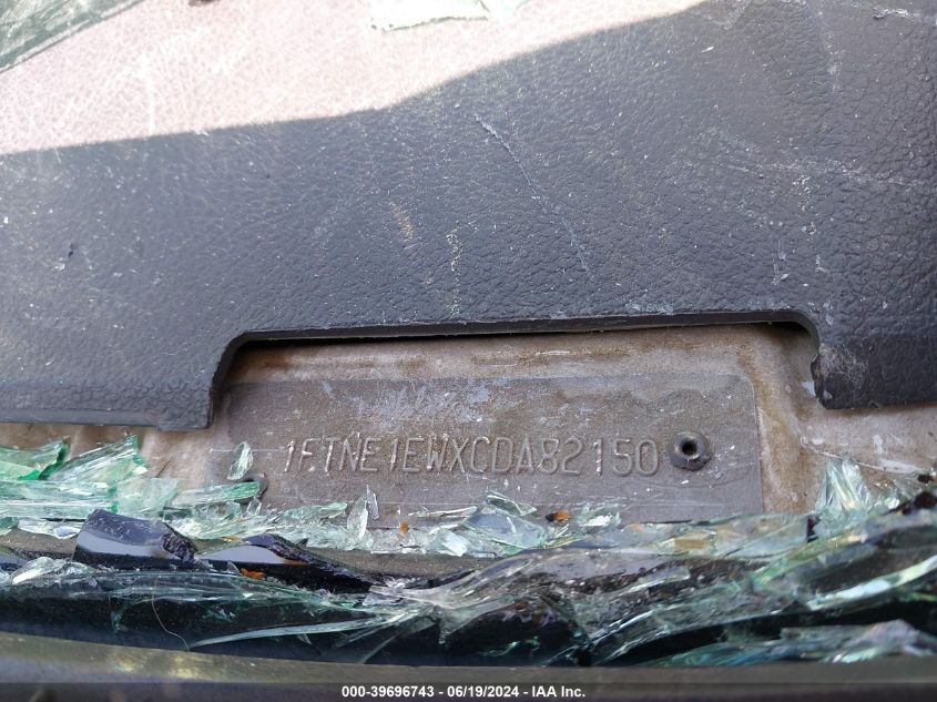 2012 Ford E-150 Commercial VIN: 1FTNE1EWXCDA82150 Lot: 39696743