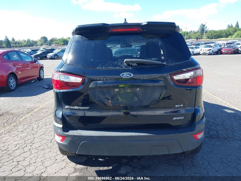 2019 Ford Ecosport Ses VIN: MAJ6S3JL5KC309209 Lot: 39696982