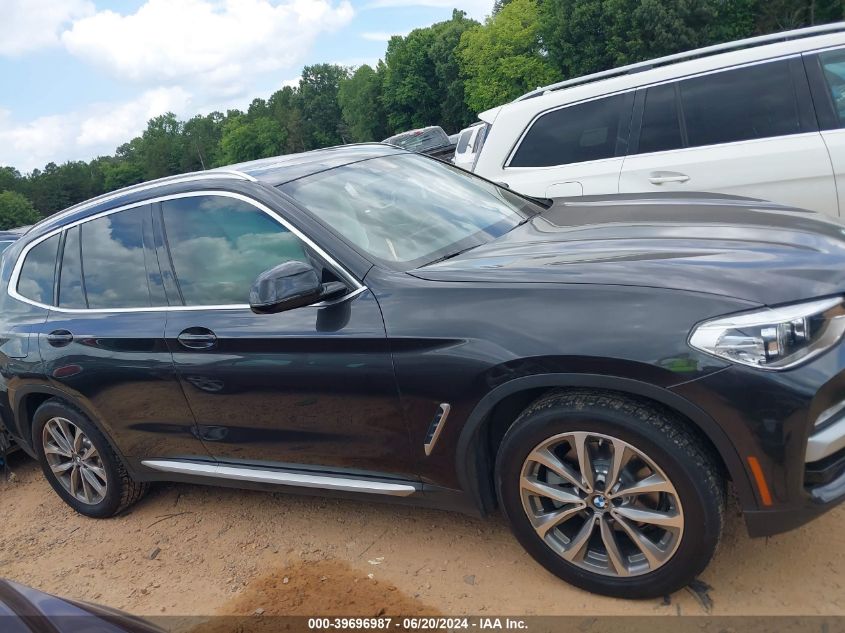 2019 BMW X3 Sdrive30I VIN: 5UXTR7C59KLF36225 Lot: 39696987