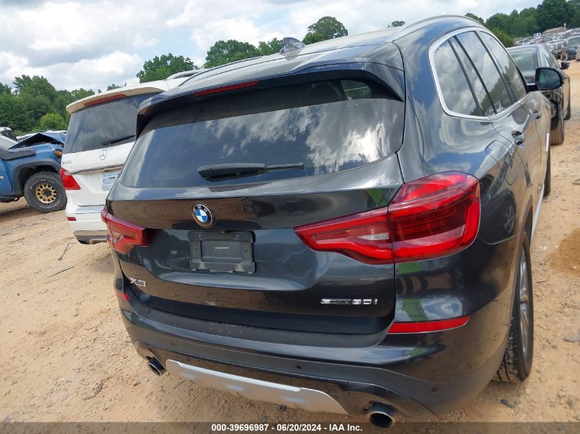 2019 BMW X3 Sdrive30I VIN: 5UXTR7C59KLF36225 Lot: 39696987