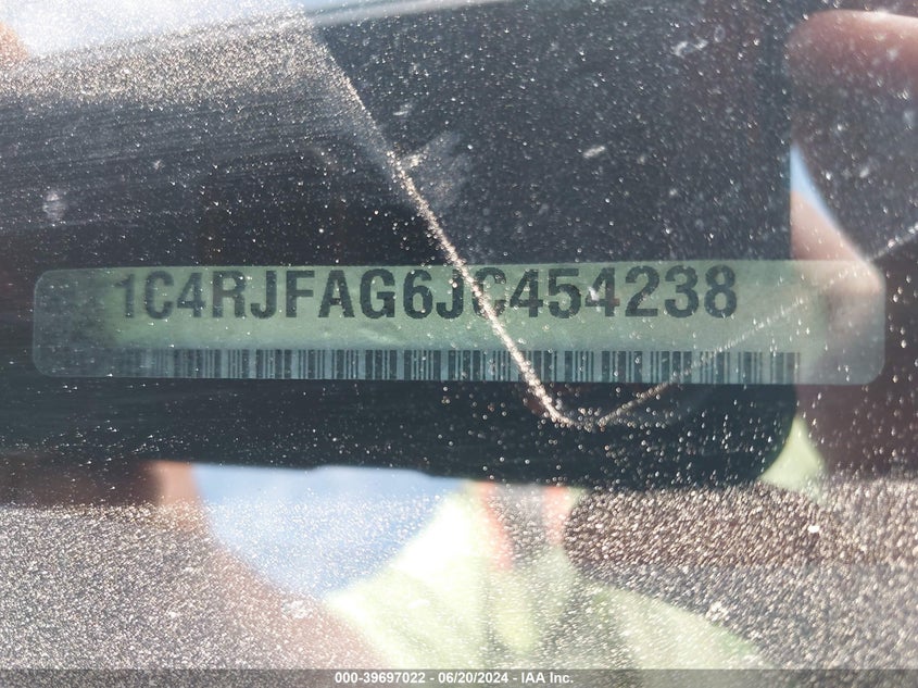 2018 Jeep Grand Cherokee Laredo VIN: 1C4RJFAG6JC454238 Lot: 39697022