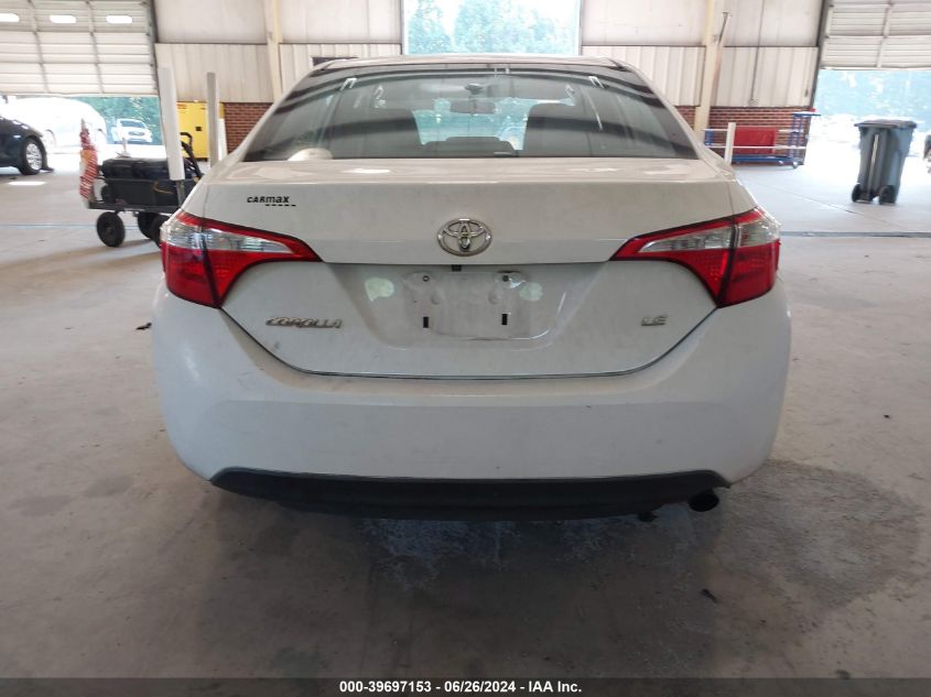 2016 Toyota Corolla Le VIN: 2T1BURHE7GC610351 Lot: 39697153