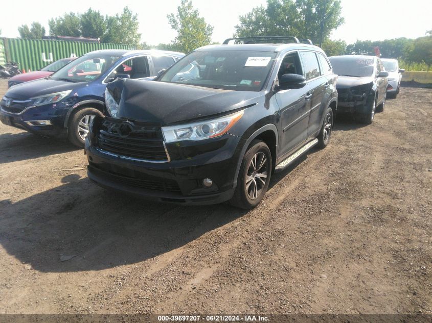 2016 TOYOTA HIGHLANDER XLE V6 - 5TDJKRFH1GS320936