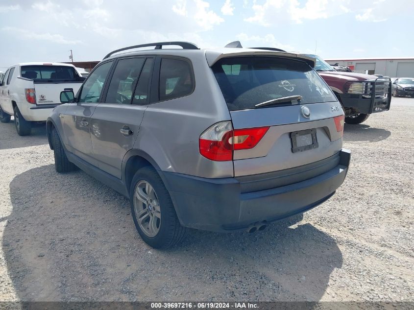 2005 BMW X3 3.0I VIN: WBXPA93455WD07298 Lot: 39697216