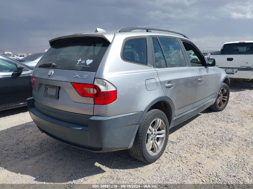 2005 BMW X3 3.0I VIN: WBXPA93455WD07298 Lot: 39697216