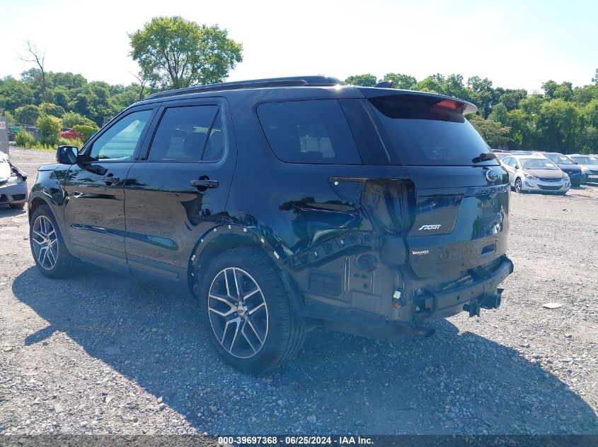 2017 Ford Explorer Sport VIN: 1FM5K8GT1HGD75702 Lot: 39697368