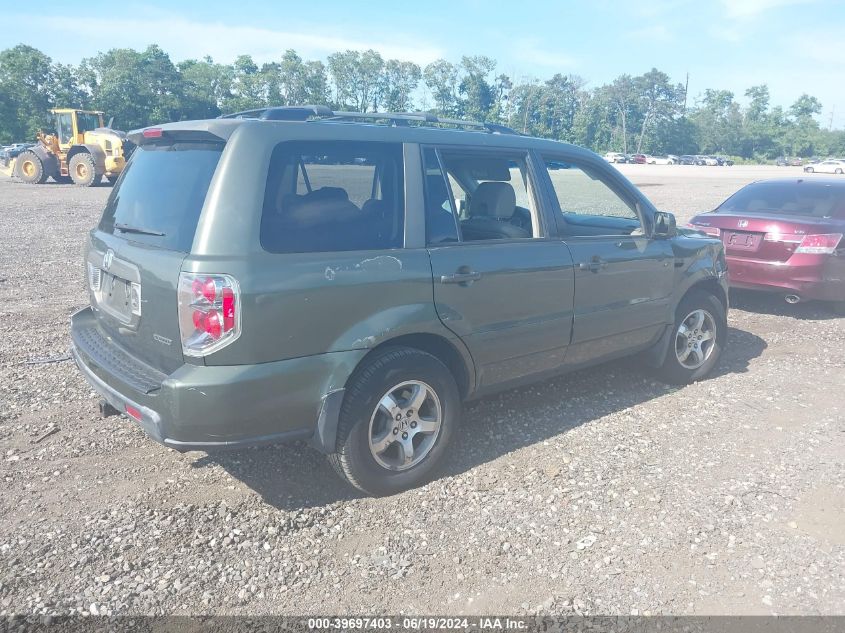 2006 Honda Pilot Ex-L VIN: 2HKYF18516H504186 Lot: 39697403