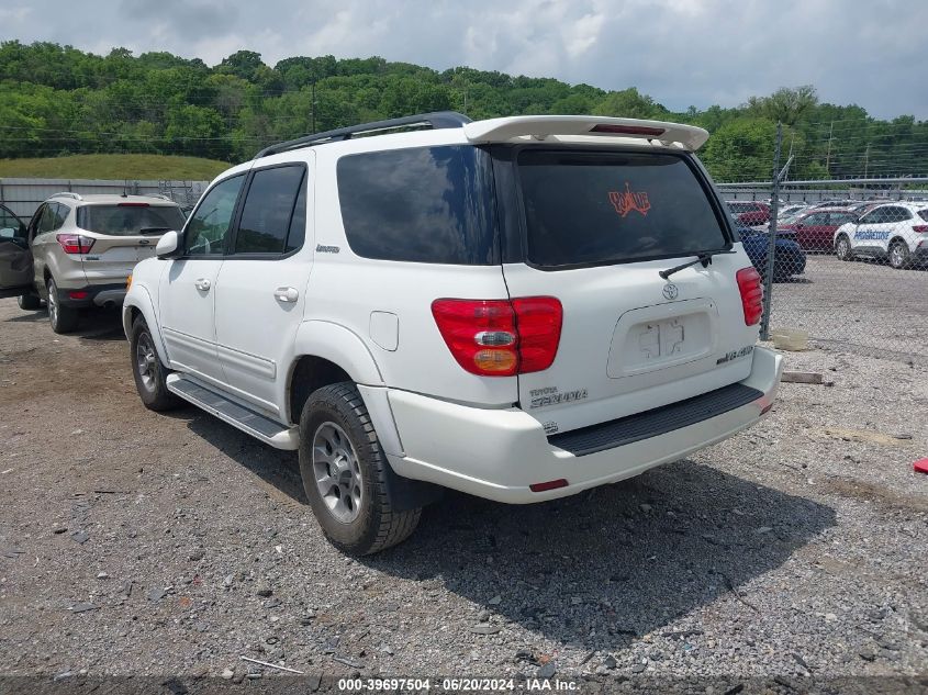 2001 Toyota Sequoia Limited V8 VIN: 5TDBT48A51S051674 Lot: 39697504