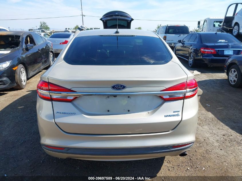 2017 Ford Fusion Hybrid Se VIN: 3FA6P0LU6HR317755 Lot: 39697589