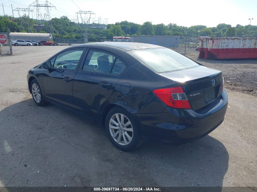 2012 Honda Civic Ex-L VIN: 2HGFB2F9XCH527230 Lot: 39697734