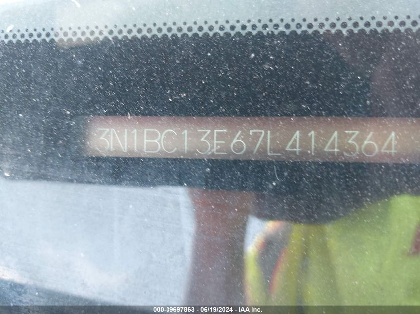 2007 Nissan Versa 1.8S VIN: 3N1BC13E67L414364 Lot: 39697863