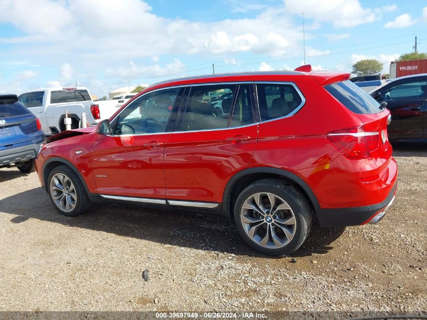 2016 BMW X3 xDrive28I VIN: 5UXWX9C58G0D70450 Lot: 39697949