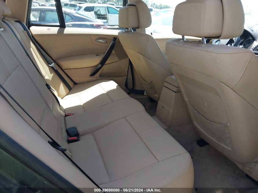 2008 BMW X3 3.0Si VIN: WBXPC934X8WJ15371 Lot: 39698080