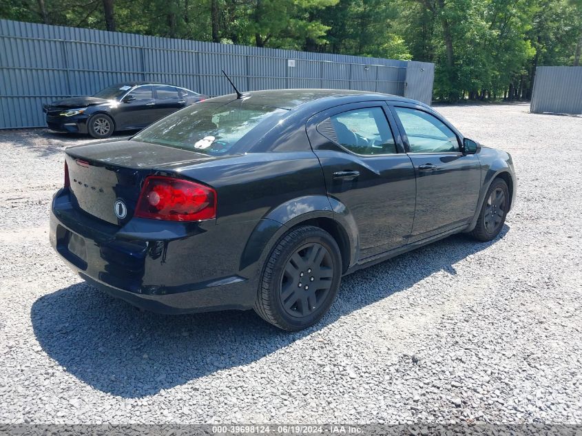 1C3CDZAB7DN628284 2013 Dodge Avenger Se