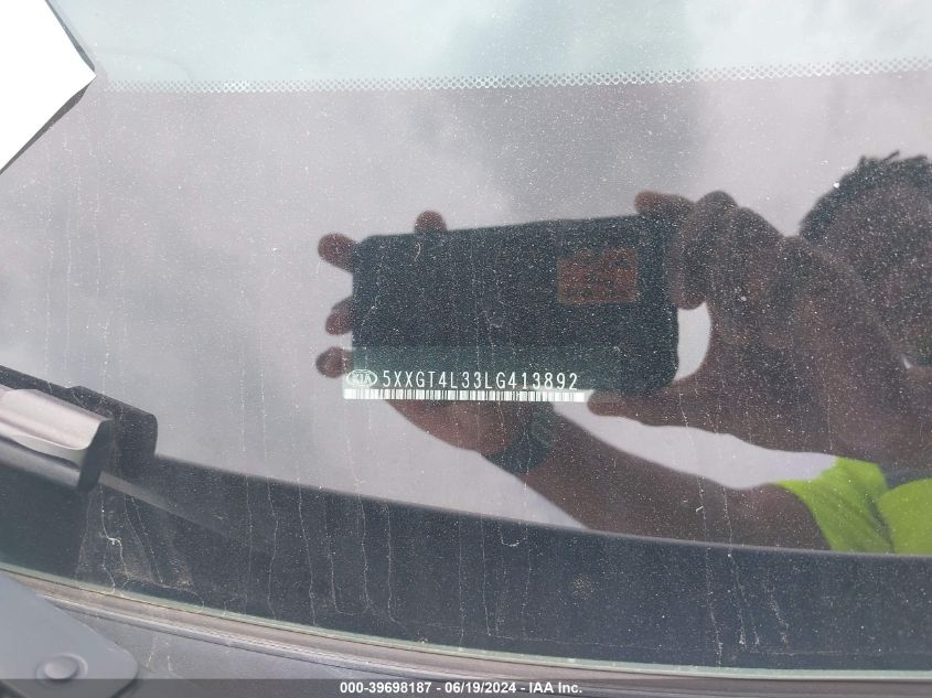 2020 Kia Optima Lx VIN: 5XXGT4L33LG413892 Lot: 39698187