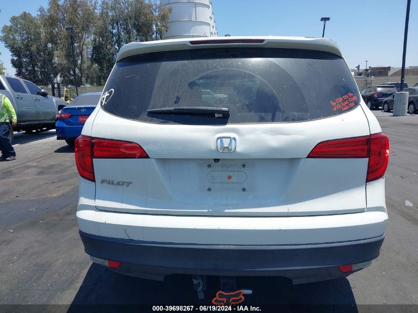 2017 Honda Pilot Ex VIN: 5FNYF5H39HB032309 Lot: 39698267