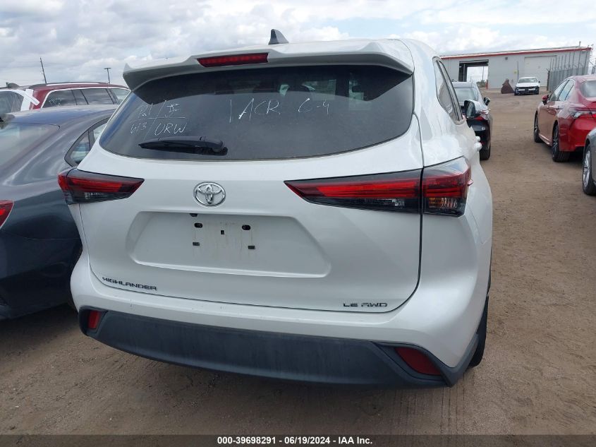 2024 Toyota Highlander Le VIN: 5TDKDRBH1RS533859 Lot: 39698291