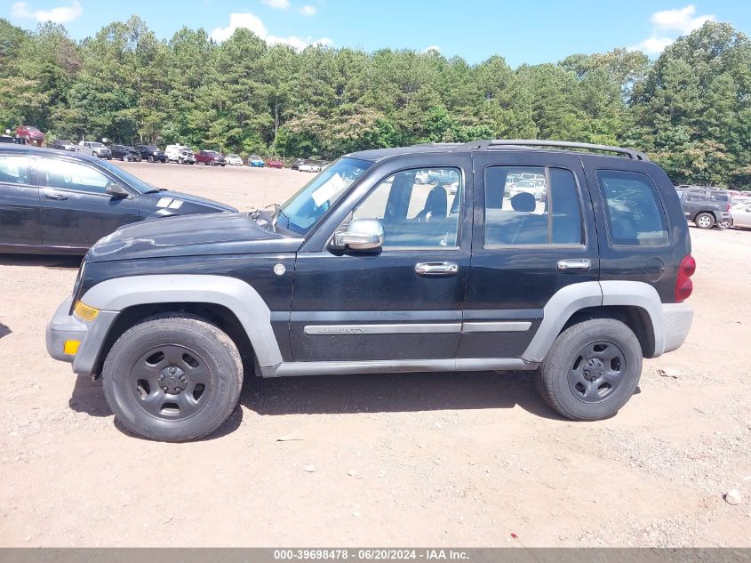 2007 Jeep Liberty Sport VIN: 1J4GL48K67W523916 Lot: 39698478