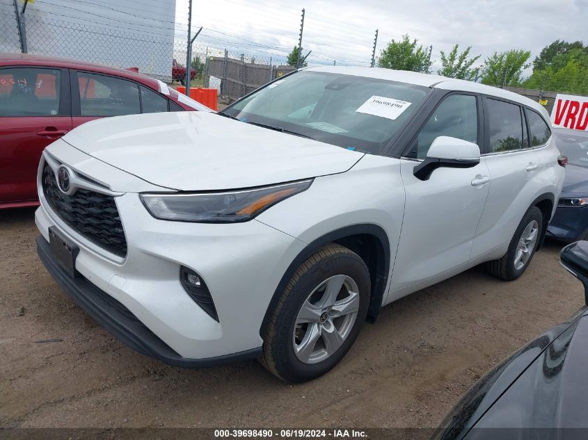 2024 Toyota Highlander Le VIN: 5TDKDRBH9RS537755 Lot: 39698490