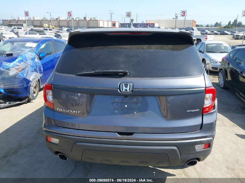 2020 Honda Passport 2Wd Sport VIN: 5FNYF7H20LB004846 Lot: 39698574