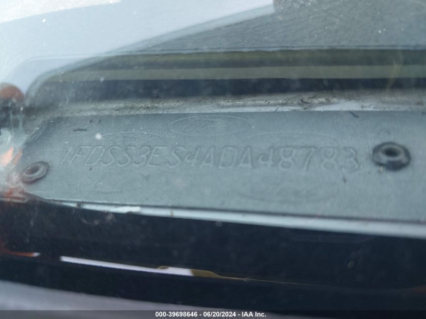 2010 Ford Econoline E350 Super Duty Van VIN: 1FDSS3ES4ADA48783 Lot: 39698646