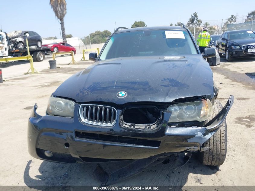2006 BMW X3 3.0I VIN: WBXPA93446WD34414 Lot: 39698875