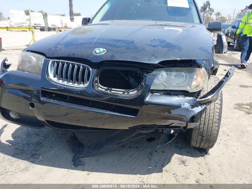 2006 BMW X3 3.0I VIN: WBXPA93446WD34414 Lot: 39698875