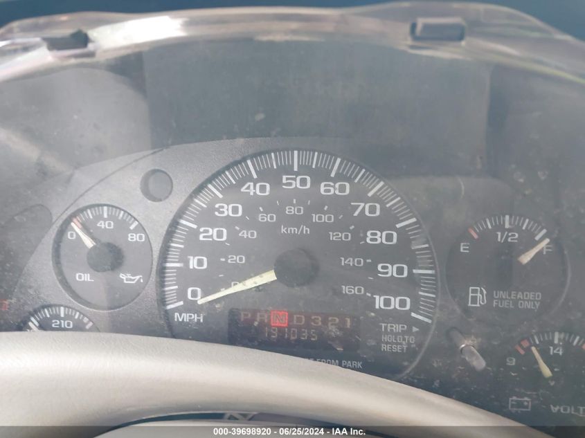 1997 Chevrolet Astro VIN: 1GNDM19W8VB224543 Lot: 39698920