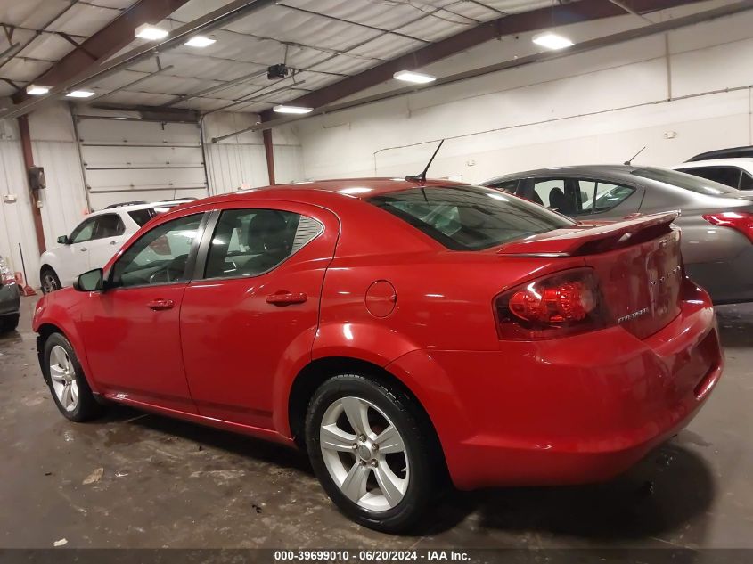 2013 Dodge Avenger Se VIN: 1C3CDZAB9DN752962 Lot: 39699010