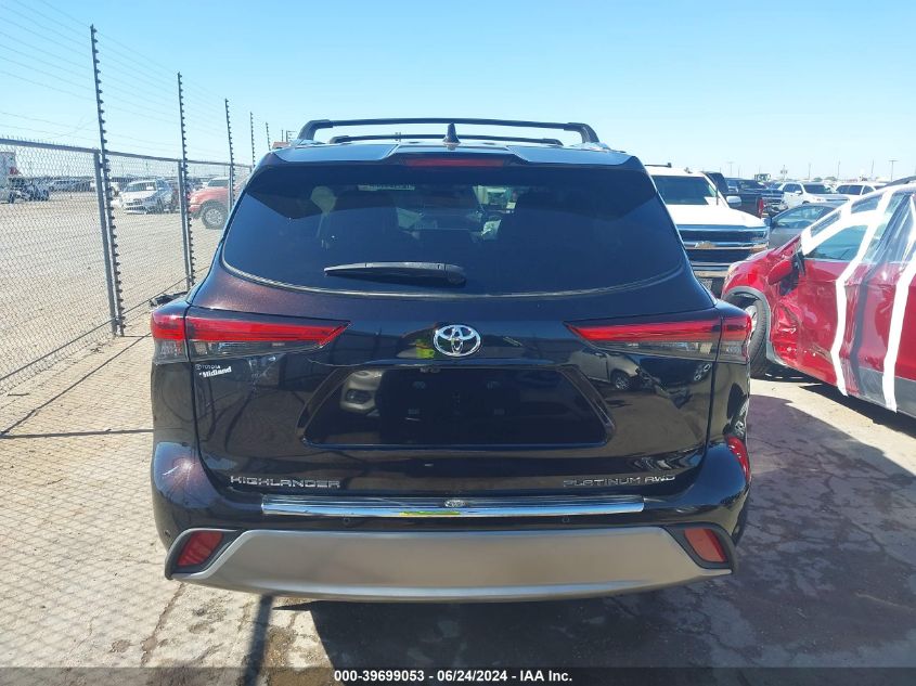 2022 Toyota Highlander Platinum VIN: 5TDFZRBH7NS173042 Lot: 39699053