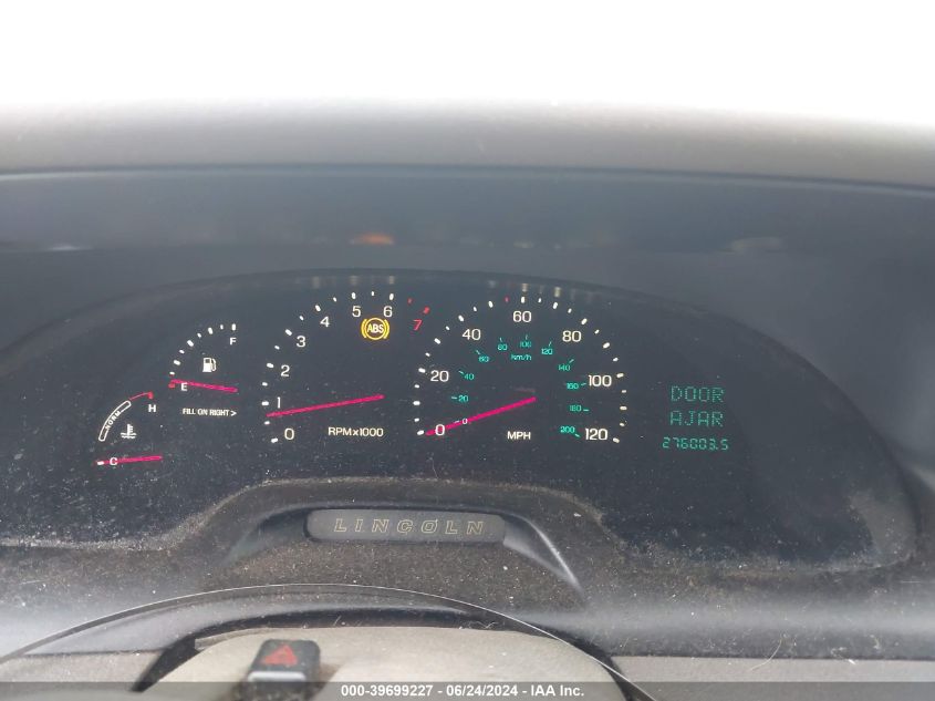 1997 Lincoln Continental VIN: 1LNLM97V1VY721827 Lot: 39699227